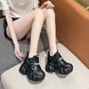 Fashion 10CM Thick Sole Autumn Sports Sneakers NEW Women High Platform Sneakers Breathable Mesh Shoes Women Wedges Heels Casual Shoes