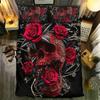 Skull Chevalier Duvet Cover Set King Size Horror Skeleton Bedding Set Day Of The Death Comforter Cover 2/3pcs For Boys Men Gifts
