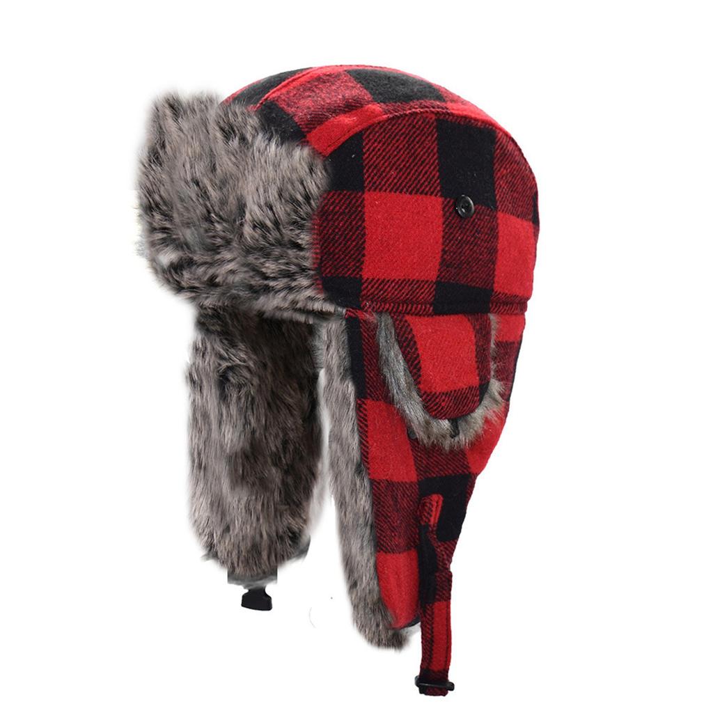 Cappello da Trapper Impermeabile Unisex Antivento per Clima Freddo con Paraorecchie e Cinturino Regolabile per Attività all'Aperto