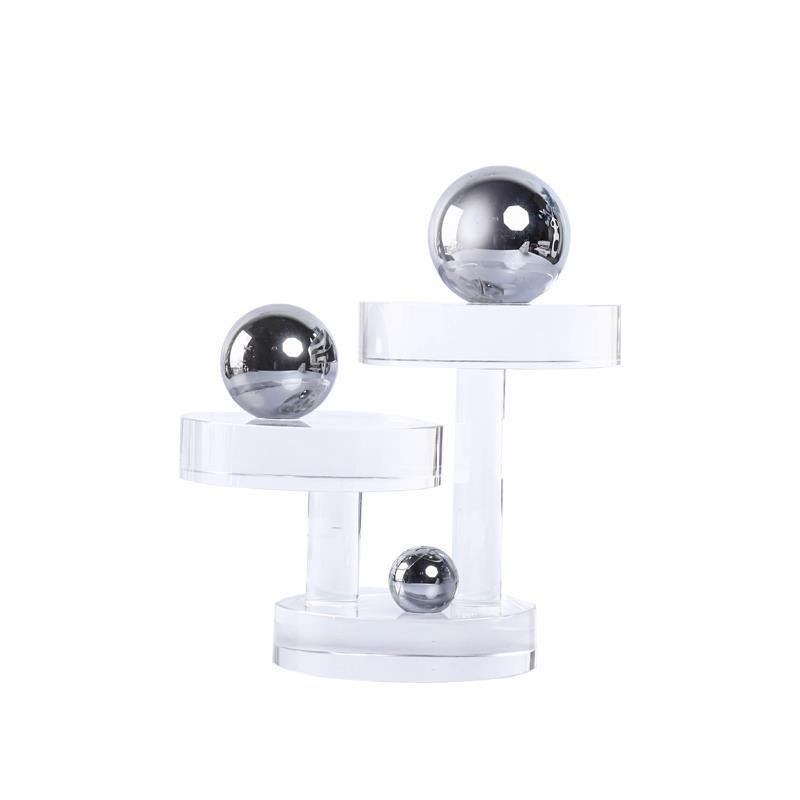 Glasornament Geometrische Kristallhandwerke Transparente Kristallkugel Skulptur Dekorative Figuren Heimdekorationszubehör