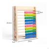 Wooden Abacus Solid Wood Construction Kids Arithmetic Develops Fine Motor Skills 10Row