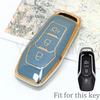 Tpu Car Key Case Cover Auto Shell Fob Holder For Ford Fusion Mondeo Mustang F-150 Lincoln Edge Explorer Mk   Protector