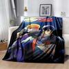 Anime JoJo Bizarre Adventure Flannel Blankets Print Child Adult Throws Blanket Sofa Travel Teen Student Blanket