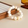 Salircon 4 Styles New Vintage Beige Coffee Resin Beaded Chain Bangle Bracelets Spliced Acrylic Bracelet for Women Ethnic Jewelry