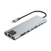 USB C To HDTV Adapter 8 Port Expansion Dock With HDTV USB3.0 USB2.0 PD100W Data Transfer Adapter for Laptop Accessories
