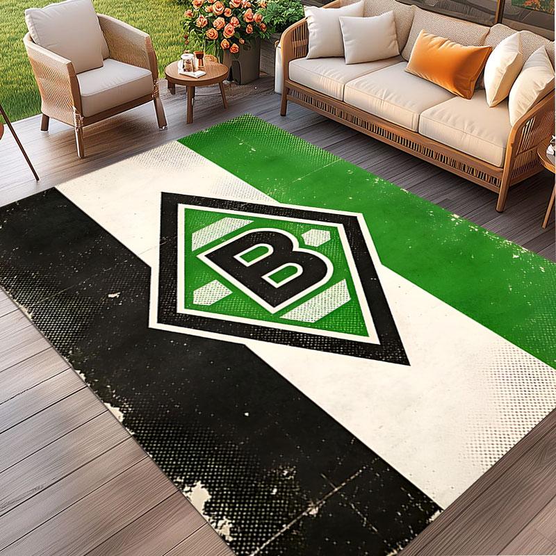 Borussia Mönchengladbach Druckteppich, Waschbarer Bodenläufer, Für Eingangsbereich Studentenwohnheim Waschküche Büro Arbeitszimmer, Heimdekoration Geburtstag Weihnachtsgeschenk