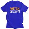 Custom Witch Security Halloween Joke T Shirt Men Short Sleeve 100 Cotton Tshirt Casual Tees Streetwear Tshirt
