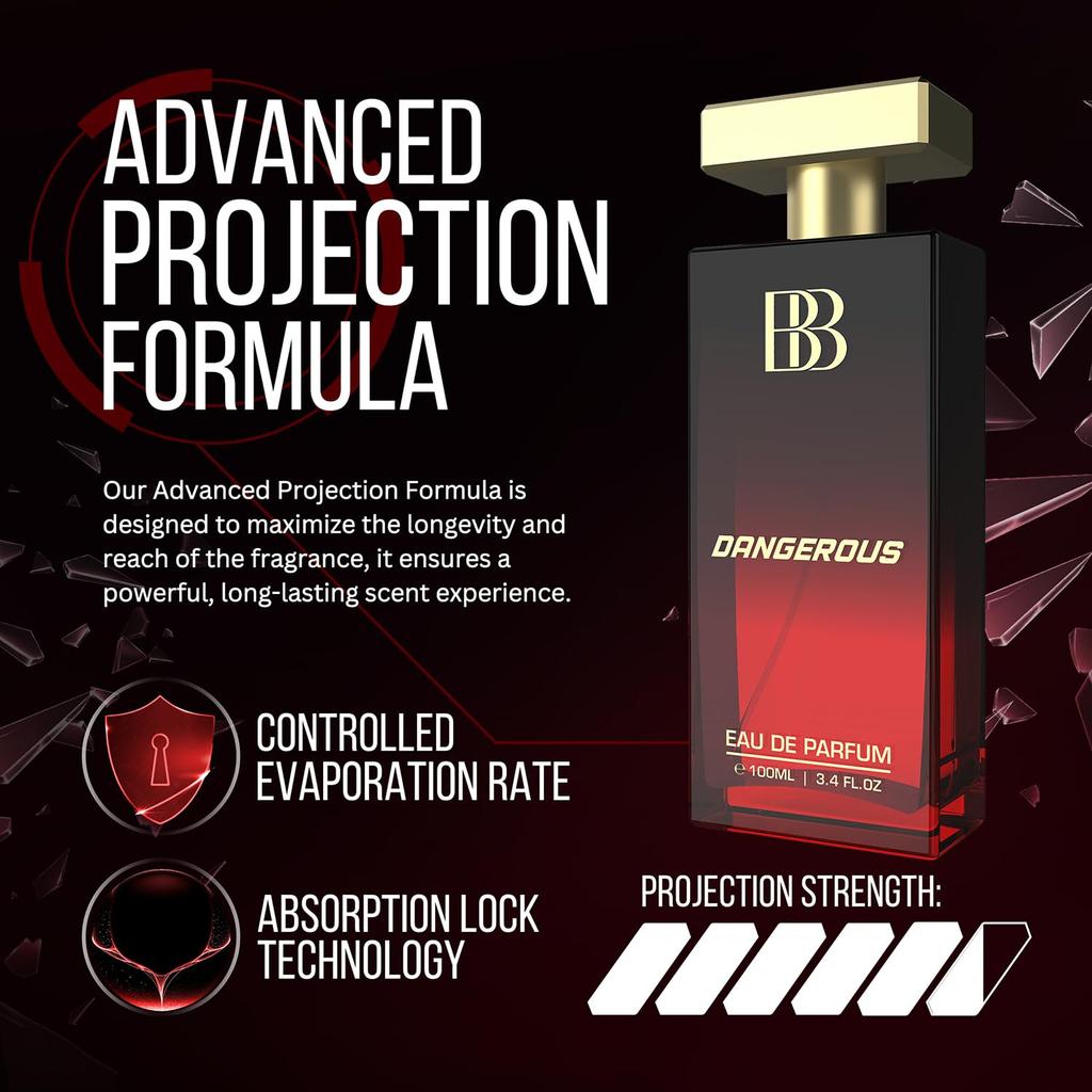 Bergamot Beaute Dangerous Eau De Parfum | Best Perfume for Men with Spicy and Woody Long Lasting Premium Fragrance for Man, EDP 100ml