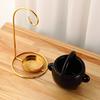 2 Pack Hanging Pagan Cauldron Oil Burner, Ceramic Cauldron Essential Oil Wax Melt Burner Tealight, Witches Witchcraft Decor