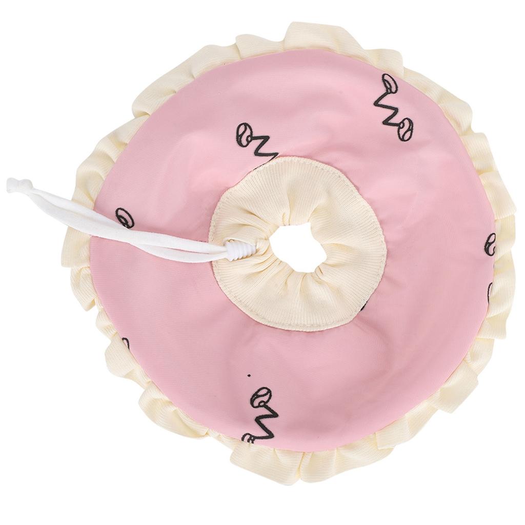 Small Pet Elizabeth Collar Protective Circle Nursing Ring for Guinea Pig Rabbit Sugar Glider Pink L Size