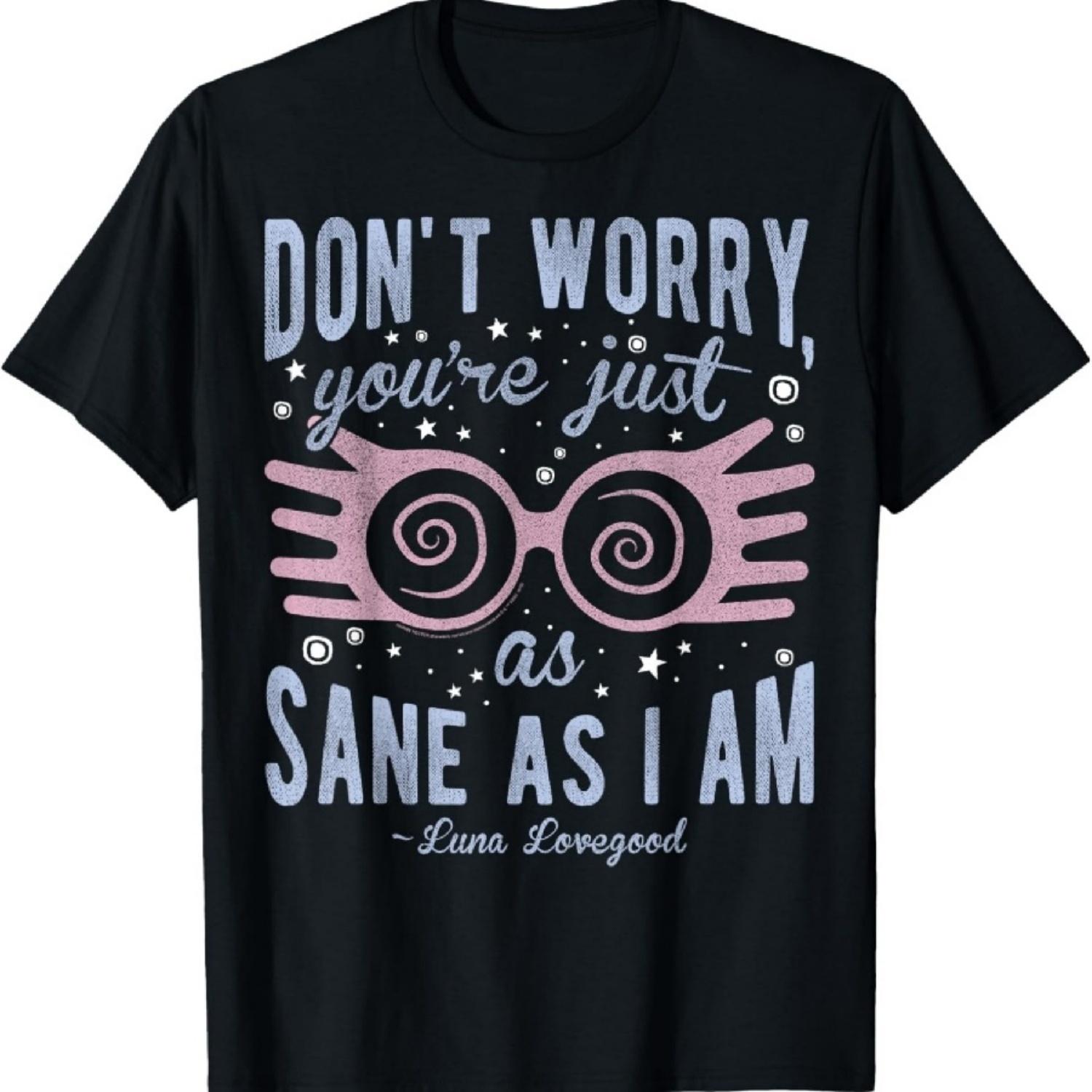 Футболка с цитатой Гарри Поттер Луна «Ты такая же сумасшедшая, как и я» S