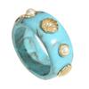 Round Bohemian Bangle Wide Chunky Wrap Wristbands Resin Pearl Shell Bracelet  Girls
