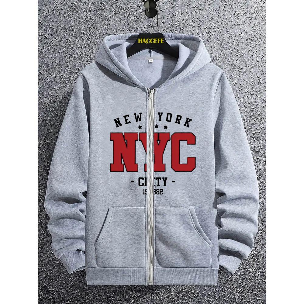 

Мужская модная толстовка на молнии с принтом в виде букв, карман-кенгуру, модная толстовка с длинным рукавом, повседневный топ Осень/Зима S