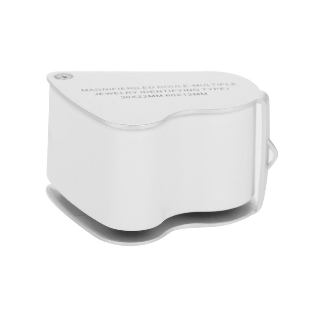 Dual Lens Portable Magnifier 30X/60X Magnification Magnifier with LED Geological Examination