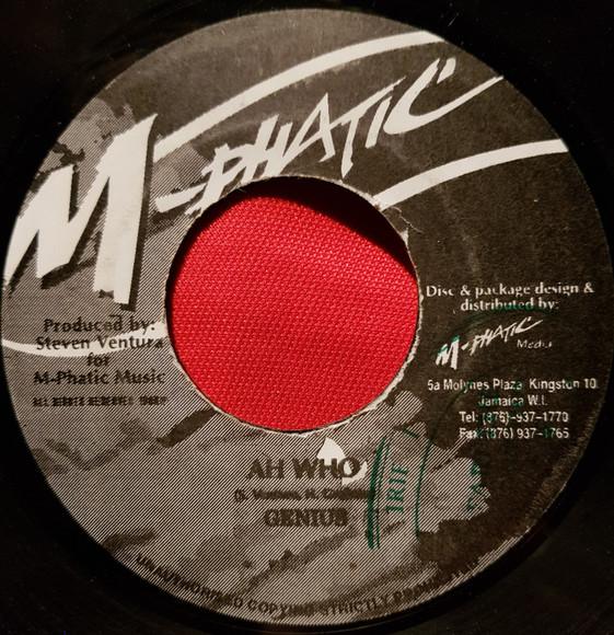 

7inch Record GENIUS - Ah Who NONE M-Phatic Jamaica Reggae, Ska & Dub Used