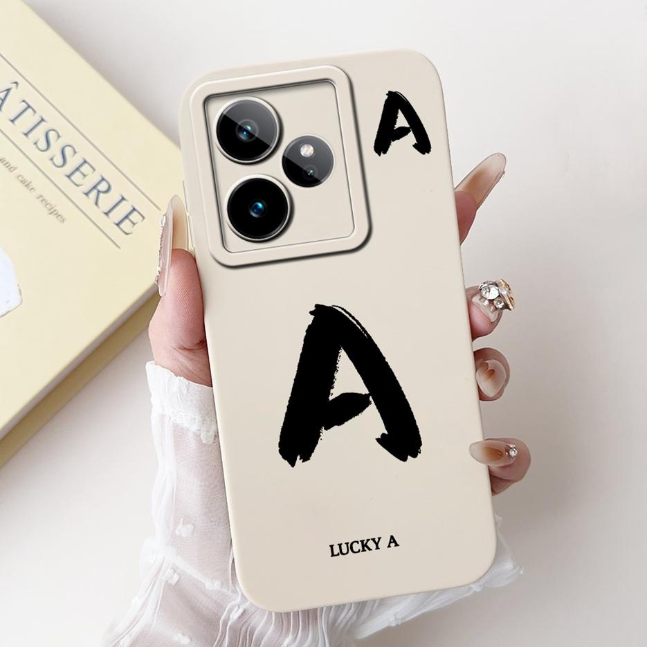 For Realme GT7 5G Case RMX5061 Cute Lucky Letters Cover Soft TPU Matte Phone Case For Realme GT 7 Pro GT7 T 7T GT7T Fundas Coque