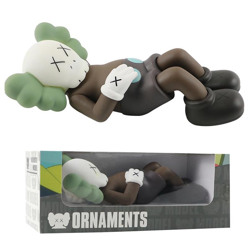 Sezamová ulice Kaws Cos Nosící panenka, Anime Trendy Figurka Velkoobchod 17cm, Materiál Pvc, Šedá