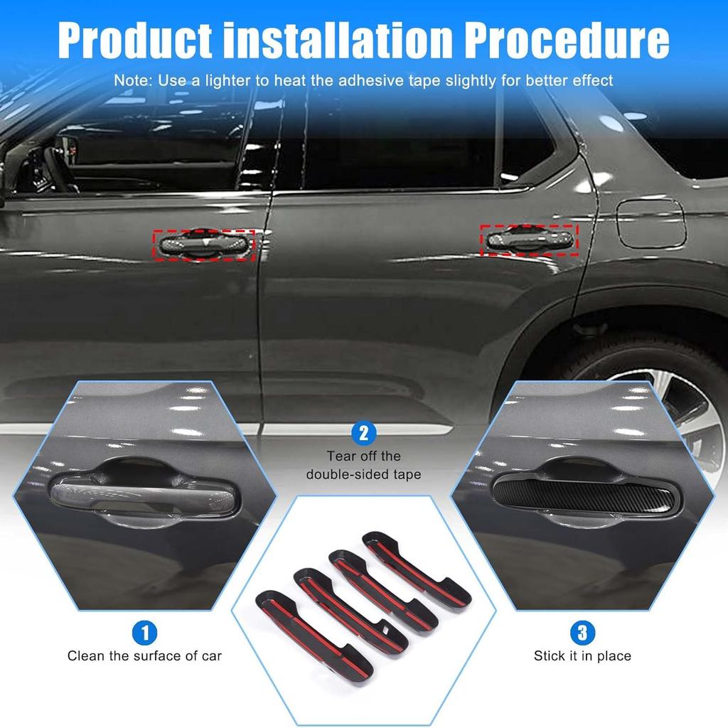 Car Exterior Door Handle Cover Protector for Honda Pilot 2023 2024 2025/ Honda Passport 2026 Accessories, ABS Auto Outside Door Handle Decorative