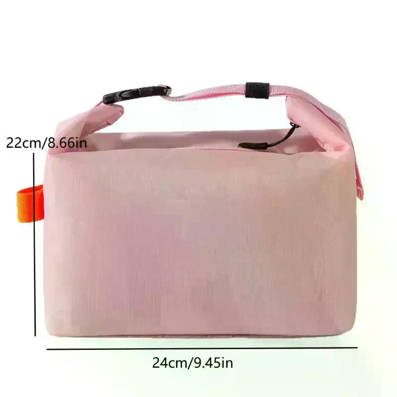 1PCS Portable Large Insulated Lunch Bag Reusable Aluminum Foil Thermal Food Tote For Office Meal Box Carrier Cooler Bag