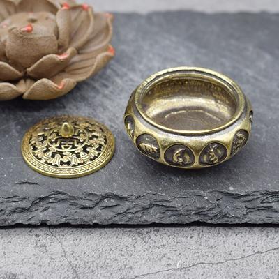 Antique Bronze Chinese 12 Zodiac Animals Incense Burner Home Decorations Copper Hollow Home Censer Sandalwood Censer Holder