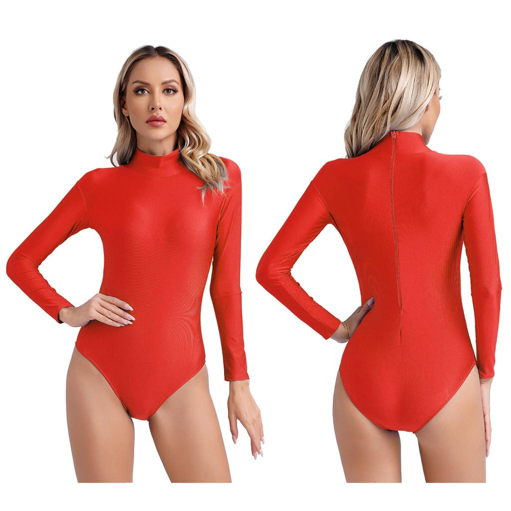 Ženy Dívka Jednobarevná Gymnastika Unitard Pružná akrobacie Trikot Taneční cvičební kostým Atletická kombinéza