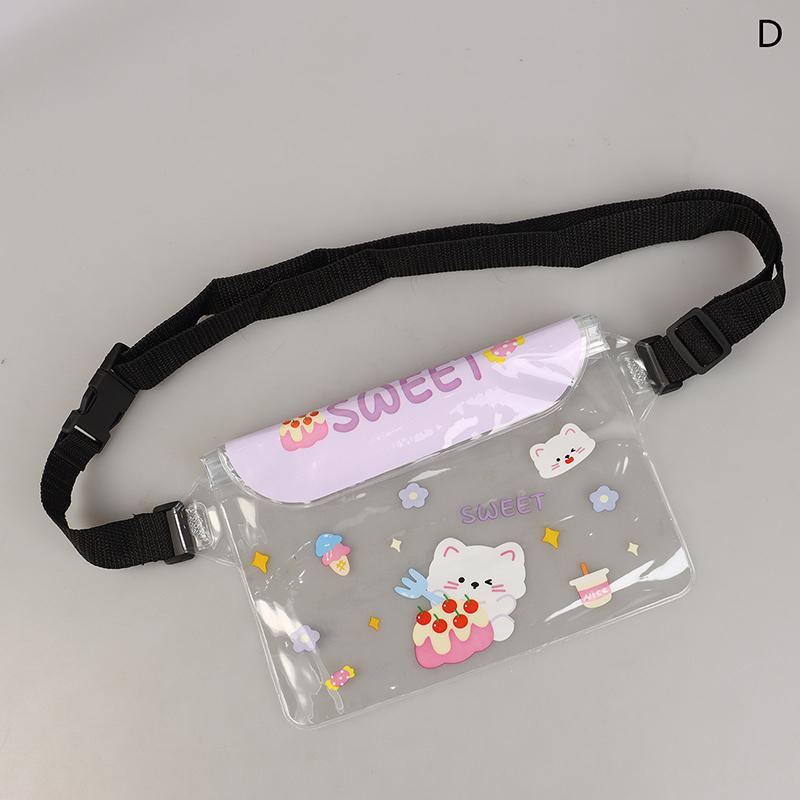 

1Pc Cartoon Waterproof Waist Bag Shoulder Bag Floating Waterproof Phone Bag Transparent Underwater Dry Protection Bag For Phone D