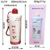 Moderne minimalistische isolierte Edelstahl-Wasserflasche mit Strohhalm für Zuhause, Büro, Reisen