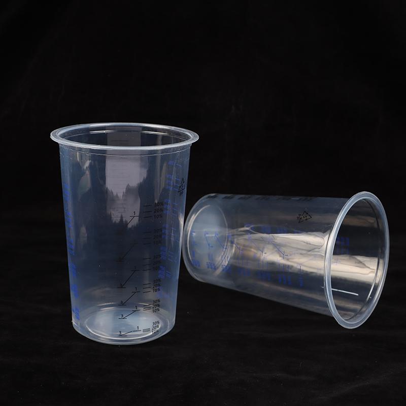 10Pcs Spray Gun Disposable Measuring Cups 1000Ml Clear Graduated Plastic Paint Mixing Cups Diy Accessories