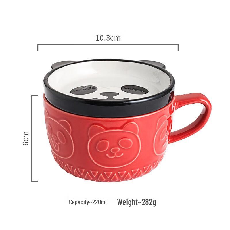 Japanese Cartoon Animal Ceramic Mug with Lid