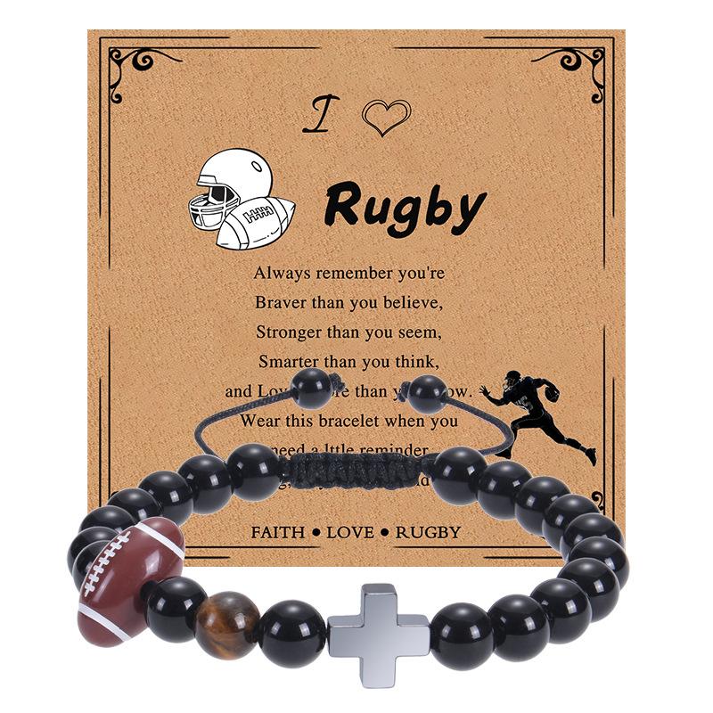 JYL TS Bracelet Cat Couple  Magnetic Beads Brings Playful Bond & Joy Rugby-A
