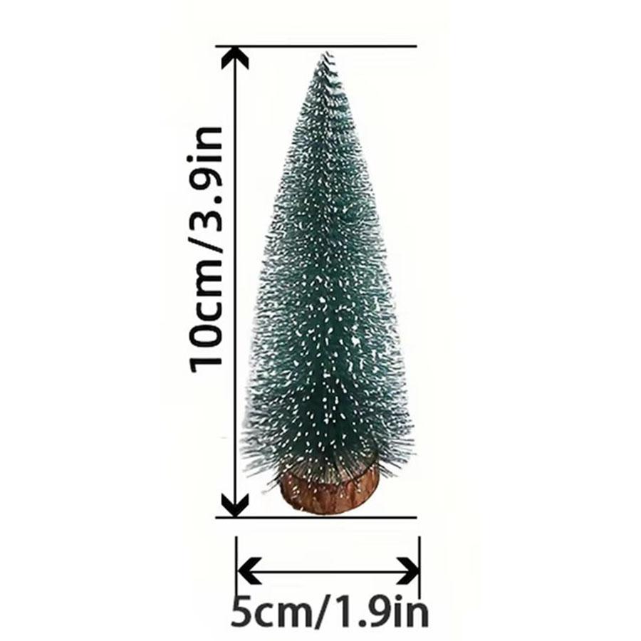 

1Pc Mini Christmas Tree Artificial Snow Simulation Frost Pine Tree Desktop Decorative Supply Christmas Ornaments Decoration Gift зелёный
