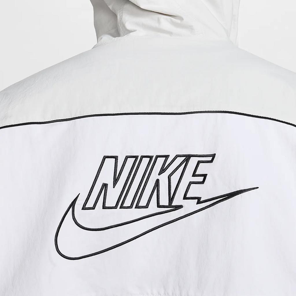 Nike Club Casual Lightweight Loose Fit Hooded Jacket Men Jackets Photon-Grey White HJ2013025
