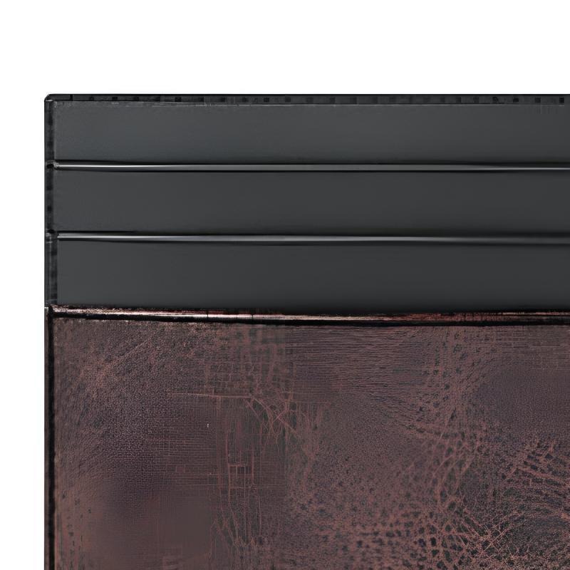 Michael Kors MK Cyrus Letter Logo Color Block Design Bronze Embellished PU Card Holder Men Accessories Brown Black 36F5LCYD2U-CHOCOLATE