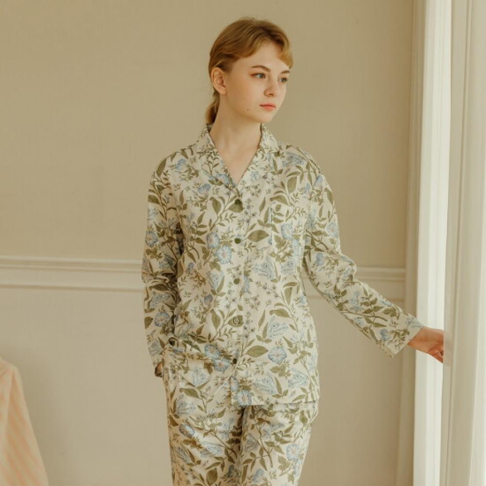 L Affair Botanic Cream Pajama Set White Lwsfh205 Wh
