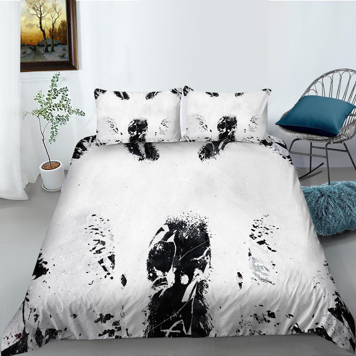 

Серия Волк Цифровая печать Полиэстер Пододеяльник Наволочка Набор из двух или трех предметов A pair of pillowcases 50 * 90