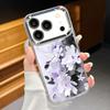 INS Watercolor Floral Case For iPhone 17 Pro Max iPhone 16 15 14 13 Pro Max 11 17e 16e Plating Lens Frame Clear Soft Silicone Back Cover
