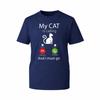 Black Cat Graphic TShirt My Cat Is Calling Kitten Pet Lover Novelty Gift TTop