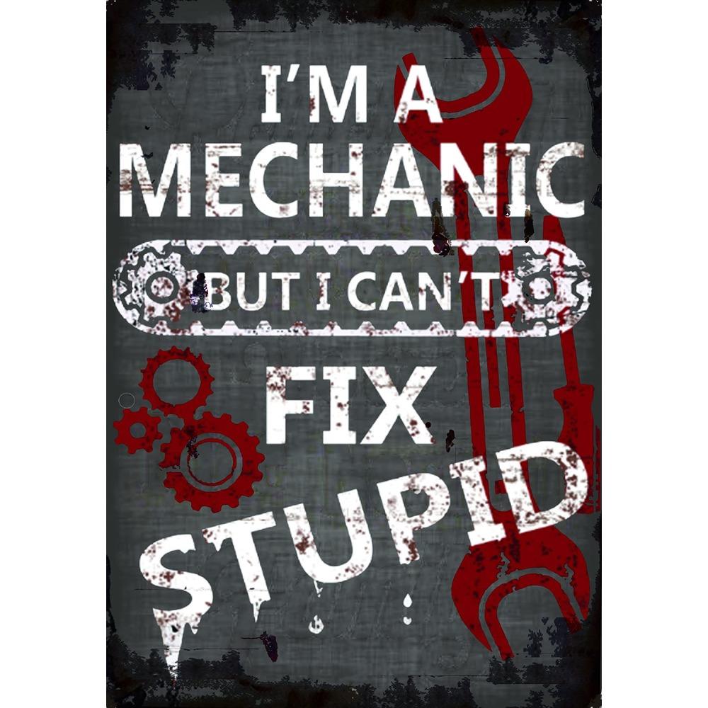 US Mechanic Garage Vintage Retro Tin Sign door Wall Decor Metal Bar Pub Poster