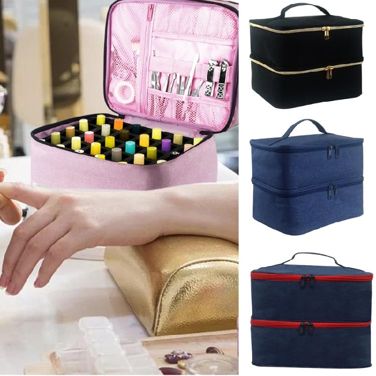 Organizer Bag Holds 30 Bottles NailPolish Storage Box Case with Handle Portable