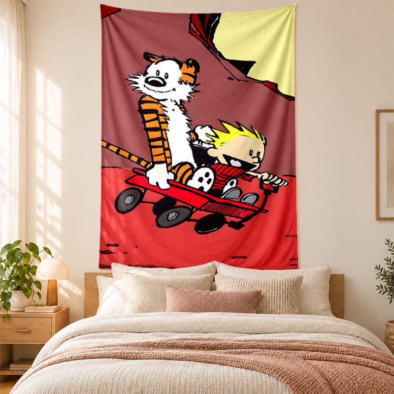 Calvin and Hobbes Tapestry highquality for decorating living room bedroom dorm walls ideal as bedroom wallart orholiday gift