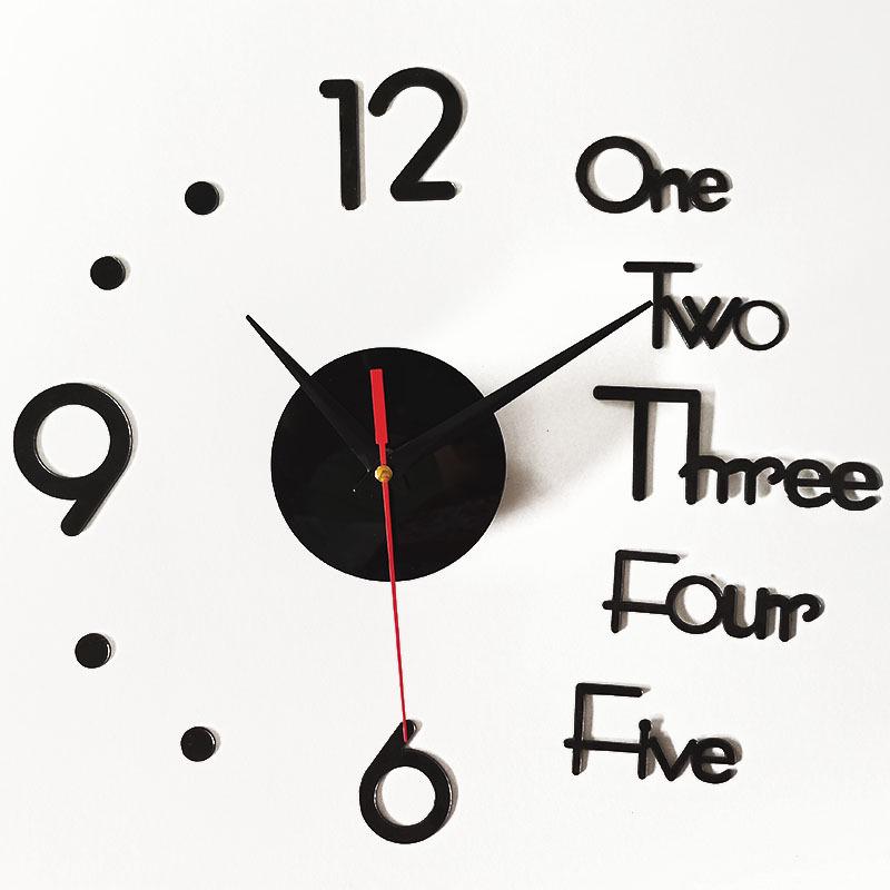3D Creative Acrylic DIY Wall Clock for Living Room