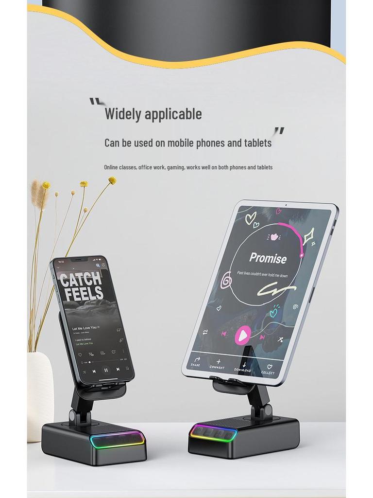 RGB Bluetooth Speaker with Mobile Stand & Power Bank - Ships Same Day