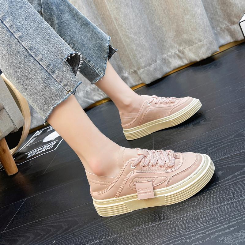 New Spring Casual Canvas Breathable Flat-soled Height-increasing Women's Sports Shoes Non-slip Comfortable Running ShoesNO: 1689