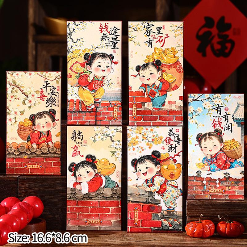 Pferdejahr Rote Umschläge Chinesisches Neujahr Rote Tasche Frühlingsfest Glücksgeld Verpackungsbeutel Hongbao Gruß Segen Geschenk