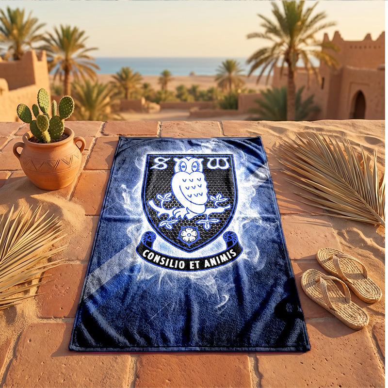 Asciugamano da Spiaggia Tema Sheffield Wednesday Morbido Asciugatura Rapida?Asciugamano Asciutto Per Vacanze Estive Al Mare Nuoto
