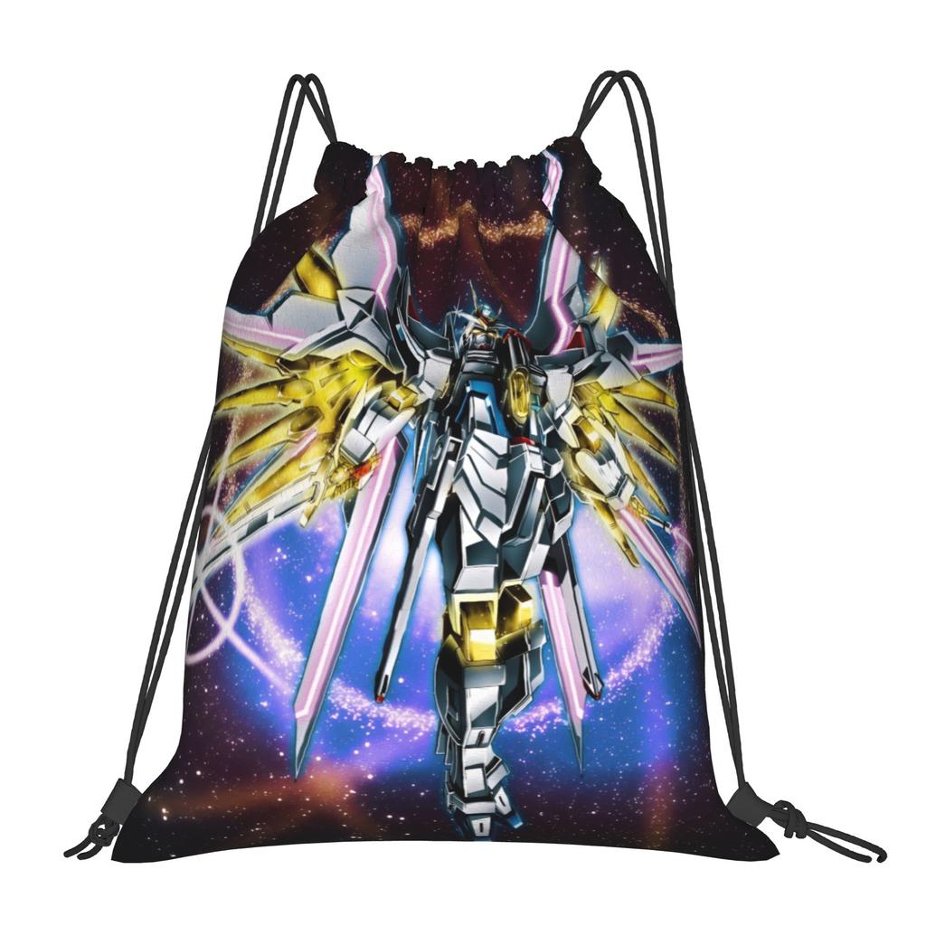 Custom Gundams Drawstring Bag Men Women Foldable Sports Gym Sackpack Anime Shopping Backpacks