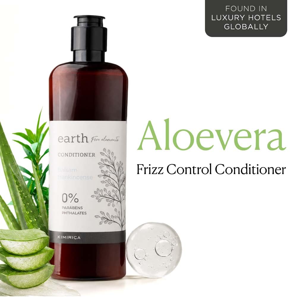 Kimirica Earth Smooth hair Conditioner 290 ml, with Balsam and Frankincense -Nourishes Dry Hair & Controls Frizz, For Men & Women | 100% Vegan, Par