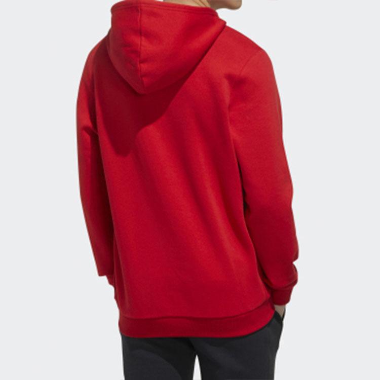 Adidas Neo New Year Series Small Logo Fleece Hoodie Men Tops Red GD9882