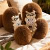 Hedgehog Plush Toy with Glasses & Book Soft Stuffed Animal Fluffy Hedgehog Plush Cute Animal