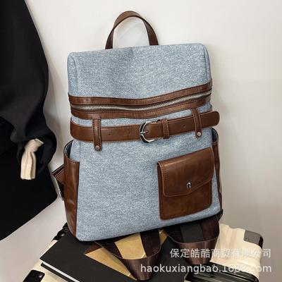 Denim Backpack Women's Large Capacity 2025 New Leisure Student Class Schoolbag Outdoor Mountaineering Travel Backpack